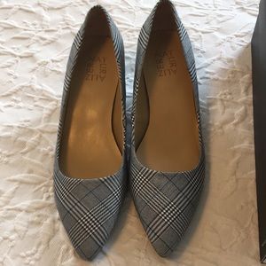 NWT/NIB Naturalizer Gia plaid kitten heel pumps 8M